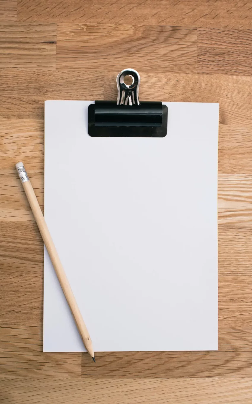 Blankopapier Stift Beschriftung Mappe